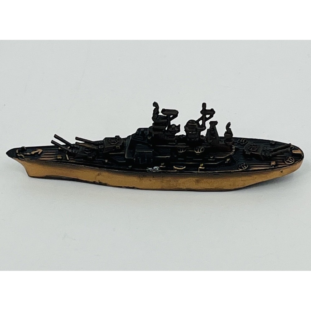 Vintage Battleship Bronze Die Cast Pencil Sharpener Military